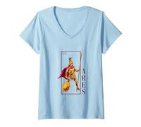 Womens Ancient Greek God Figure - Ares V-Neck T-Shirt