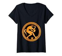 Womens Ancient Greek Vase Painting V-Neck T-Shirt
