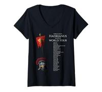 Women's Ancient Rome - Hadrian World Tour - Roman Empire History V-Neck T-Shirt