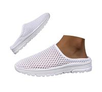 Women's and Men's Clogs Mules Mules Unisex Lazy Slip Casual and Comfortable Slippers for Men and Women Garden Clogs Trainers Slip-On Shoes Slippers, White, 9 UK
