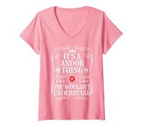 Women's Andor Name Its A Andor Thing You Wouldn't Understand V-Neck T-Shirt, Pink, XX-Large