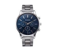 Womens Android Smart Watch Quartz Fashion Steel Man Stainless Analog Wrist Crystal Watch Men's Watch Oval Watch (Silver, One Size)