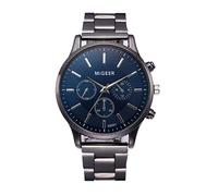 Womens Android Smart Watch Quartz Fashion Steel Man Stainless Analog Wrist Crystal Watch Men's Watch Oval Watch (Black, One Size)