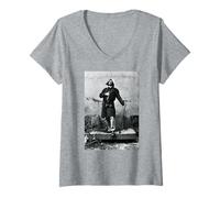 Women's Andy Partridge XTC Oranges & Lemons Era By AJ Barratt V-Neck T-Shirt