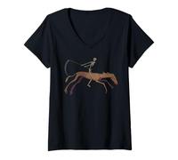 Womens Angel of Death Grim Reaper Horseman of Apocalypse T-shirt V-Neck T-Shirt