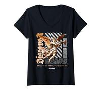 Womens Angel Trumpet Discover Reality is an Illusion Streetwear V-Neck T-Shirt