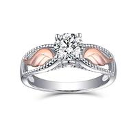 Women's Angel Wings Crystal Diamond Ring Engagement Wedding Ring Elegant Charming,Size 7 Excellent Quality and Popular Fashion Book