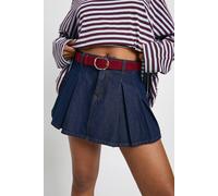 Womens Angled Buckle Belt - Red - M/L, Red