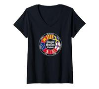 Womens Anglo-Saxon Kingdoms of England Circle V-Neck T-Shirt
