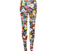 Womens Animal Aztec Letters Skull Multi Printed Pattern Long Full Stretch Elasticated Waistband Fit Ladies Leggings Pants Plus Size (20-22, Bang)