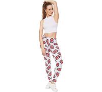 Womens Animal Aztec Letters Skull Multi Printed Pattern Long Full Stretch Elasticated Waistband Fit Ladies Leggings Pants Plus Size (8-10, Union Jack)