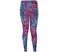 Womens Animal Aztec Letters Skull Multi Printed Pattern Long Full Stretch Elasticated Waistband Fit Ladies Leggings Pants Plus Size Blue & Cerise Print Size 16 - 18