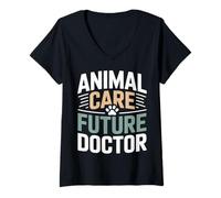 Women's Animal Care Future Doctor Veterinary Student V-Neck T-Shirt