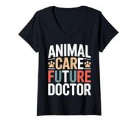 Women's Animal Care Future Doctor Veterinary Student V-Neck T-Shirt