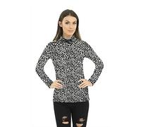 Womens Animal Leopard Print Turtle Polo High Neck Top Ladies Long Sleeves Jumper T Shirt