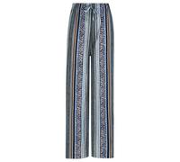 Womens Animal Leopard Zebra Print Wide Leg Palazzo Trousers Plisse Pants Stretch Waist Comfortable Bottoms (UK, Alpha, S, M, Regular, Regular, Blue Leopard Stripe)