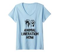 Women's Animal Liberation Now V-Neck T-Shirt