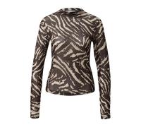 Women's Animal Print Mesh T-Shirt COMMA Marron 42