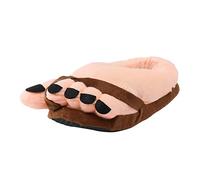 Womens Animal Print Slippers Claw Feet Slippers Winter Hobbit Feet Sliders Furry Monster Adventure Slipper Novelty Warm Sliders Indoor House Shoes Funny Home Slides Funky Cosplay Slides