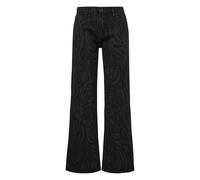 Women's Animal Print Wide Leg Jeans QS Catie Gris 40x32