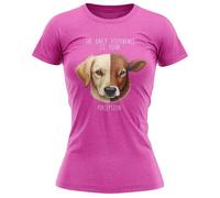 Womens Animal Rights T Shirt - The Only Difference is Your Perception - Ladies Vegetarian Slogan Tee for Her - Vegan Veggie Gift, L, Bright Pink