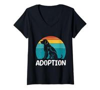 Womens Animal Welfare ADOPTION Animal Shelter Funny Animal Rights V-Neck T-Shirt