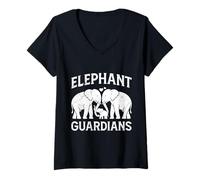 Womens Animal Welfare ELEPHANT GUARDIANS Funny Animal Rights V-Neck T-Shirt