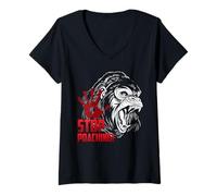 Womens Animal Welfare STOP POACHING GORILLAS Funny Animal Rights V-Neck T-Shirt