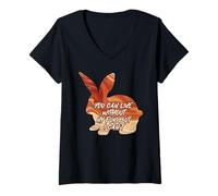 Womens Animal Welfare YOU CAN LIVE WITHOUT FUR I CAN'T Rescuer V-Neck T-Shirt