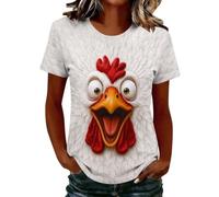 Women's Animals Printed T Shirts Short Sleeve Themed Tops | Cool Shark Graphic Tees, Casual Crew Neck Halloween T-Shirt, Classic Basic Lightweight Tshirt for Holiday Weekend