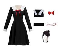 Women's Anime Cosplay Costume for Shinomiya Chika School Uniform Dress with Headwear Bow Tie Wig