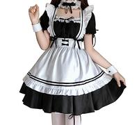 Women's Anime Cosplay Outfit Adult Maid Apron Miss Muffet Princess Fairytale Gingham Dress Fancy Dress Costume, Female Halloween Beer Maid Costume Bavarian Outfit, German Dress Women