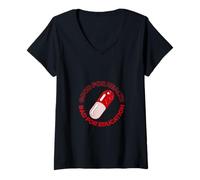 Womens Anime / Good For Health, Bad For Education, Neo Tokyo Biker V-Neck T-Shirt
