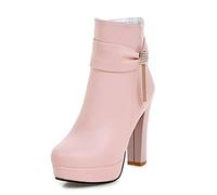 Women's Ankle Boots Block Kitten Heel Boot Chunky Walking Booties Buckle Windbreak Elegant Bridesmaids Wedding Shoes Suitable for Party Business Work Dance Date Night Club Size 3-7.5