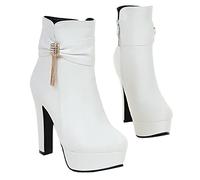 Women's Ankle Boots Block Kitten Heel Boot Chunky Walking Booties Buckle Windbreak Elegant Bridesmaids Wedding Shoes Suitable for Party Business Work Dance Date Night Club Size 3-7.5