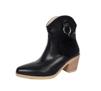 Women'S Ankle Boots CasualBoots Retro Chunky Heels