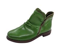 Womens Ankle Boots,Hiking Boots Women,Product Title for Ladies Fashion Solid Color Double Zipper Slip Flat Short Waterproof Outdoor Booties Shoes Green