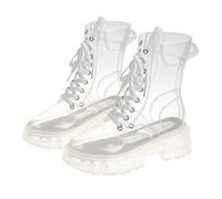 Womens Ankle Boots Ladies Boots Fashion Short Boot Platform Sole Lace Up Shoes Comfortable Casual Everyday Boot Non Slip Orthopedic Footwear Lightweight Autumn Winter Comfortable Women Clear Size 5.5
