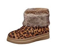 Womens Ankle Boots Winter Boots Warm Faux Fur Lining Slip On Snow Boots Platform Boots for Women Comfort n22 Brown