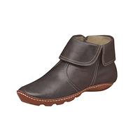 Women's Ankle Boots with Zip Pleated Design Flat Heels Winter Fashion Trend Ankle Boots for Women Classic Elegant Block Heel Wellington Boots Women's Comfort Short Boots, brown, 8 UK