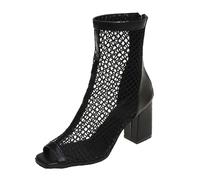 Womens Ankle Boots Women's Short Block Side Heel Color Zipper Solid Fashion women's Comfortable Waterproof Side Zip Short Booties Wide Calf Cowgirl Boot for Walking Hiking Hunting Fishing Work