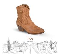 Womens Ankle Cowgirl Boots Cipriata Western Memory Foam Festival Country Girls
