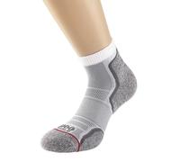 1000 Mile Unisex Sock-twin Wh/Gry 2261w-ls (3-5) MILE RUN ANKLET SOCK TWIN PK WH GRY 2261W LS 3 5 LADY, White, S UK
