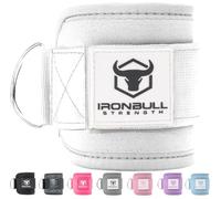 Women's Ankle Strap for Cable Machines & Resistance Bands: Gym & Home Workout Cuff Attachment for Leg Extensions, Kickbacks, Hip Abductors - Booty Exercises (White, Pair)
