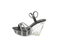 Women's Ankle Strap Platform Wedge Sandals - Platform High Heel for Wedding, Party, Vacation - Wide Width Sizes 5,Black,8 UK