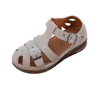Women'S Ankle Strap Sandals Summer Sandals With Cut Out Design And Adjustable Buckle For Beach Casual Wear Wide Width Comfortable Footwear