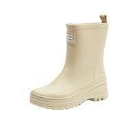 Women'S Ankle Waterproof Boots, Women'S Rain Boots, Matte Footwear With Chunky Tread Sole, Ideal For Urban Daily Commutes, Casual Weekend Walks And Light Gardening, Sleek Minimalist Silhouette