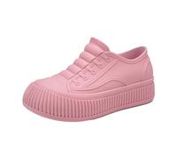 Women's Ankle Wellies Womens Waterproof Boots Gardening Shoes Go Go Boots Size 11 Women's Rain Slip Casual Shoes Short Ankle Outdoor Casual Short Warm (Pink,4)