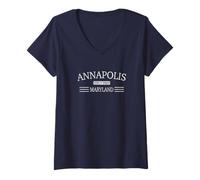Women's Annapolis Maryland V-Neck T-Shirt