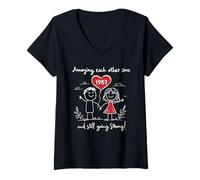 Womens Annoying Each Other Since 1987 38th Wedding Anniversary V-Neck T-Shirt